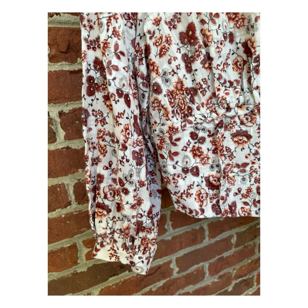 NWOT Anthropologie Smocked Buttondown Blouse  Size Small - Picture 7 of 16